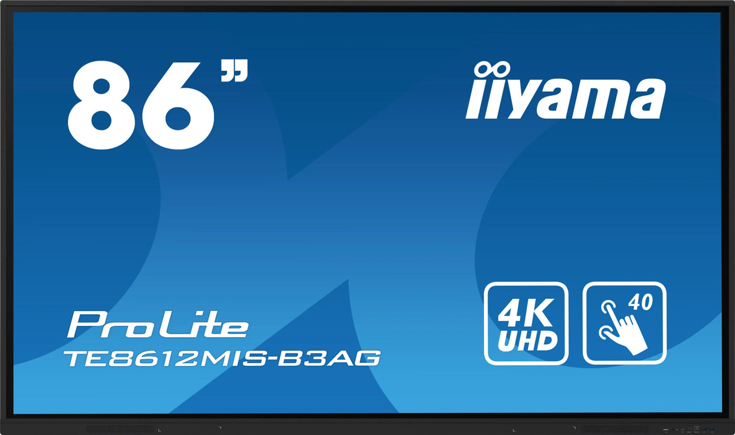 iiyama TE8612MIS-B3AG Écran 86 pouces 4K Ultra HD
