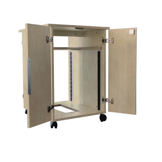 WOODY - Baie 19'' - 12U - Double porte avant et arrière - ERABLE