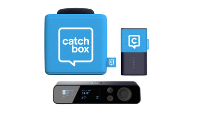 Catchbox micro cube et clip bleu