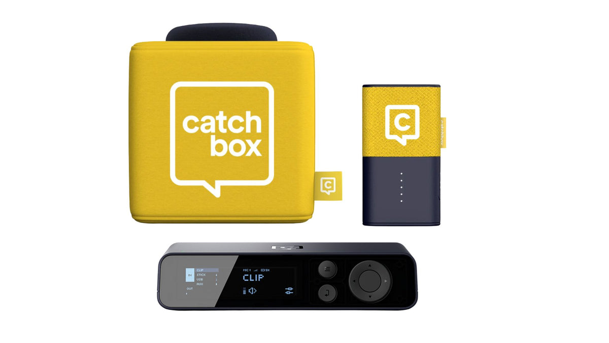 Catchbox micro cube et clip jaune
